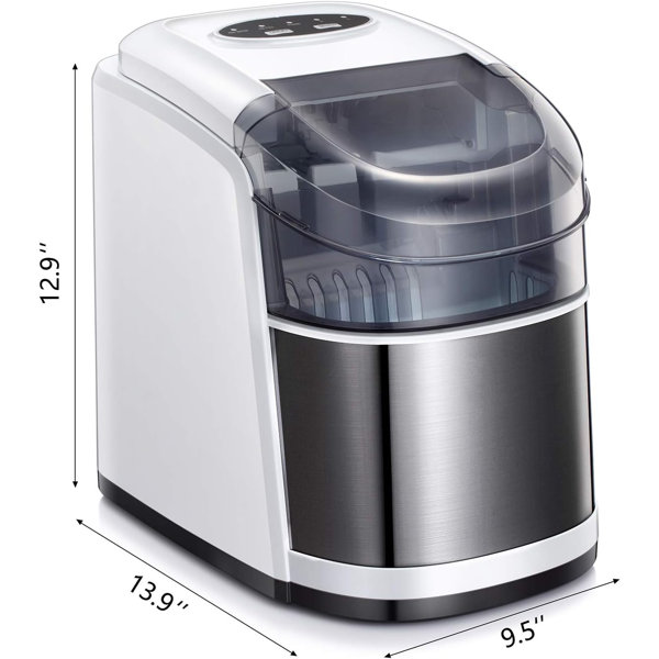 ADT 26 Lb. Daily Production Bullet Clear Ice Freestanding Ice Maker Wayfair